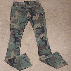 Jordan Craig Martin Stacked 30 Green Camouflage Cargo Pants